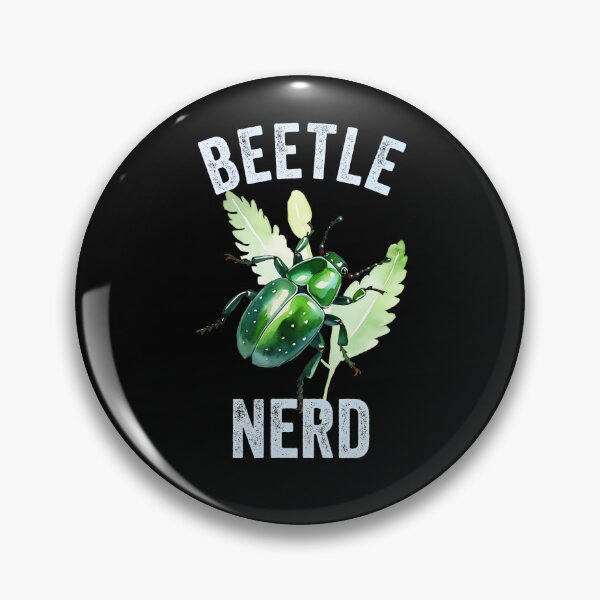 Item preview, Beetle Nerd Colorful Green Watercolor Beetle on Leaves designed and sold by Zurickdesigns.