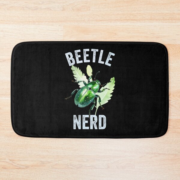 Item preview, Beetle Nerd Colorful Green Watercolor Beetle on Leaves designed and sold by Zurickdesigns.