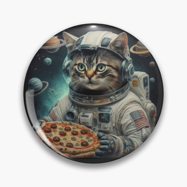 Item preview, funny cat with pizza in space, yes please designed and sold by Mayaart83.