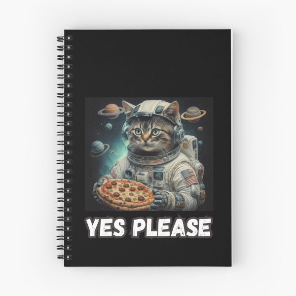 Item preview, funny cat with pizza in space, yes please designed and sold by Mayaart83.