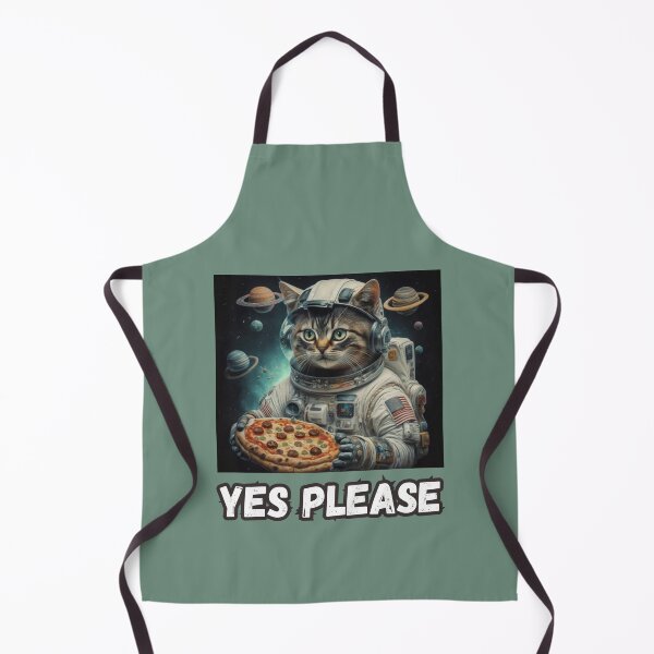 Item preview, funny cat with pizza in space, yes please designed and sold by Mayaart83.