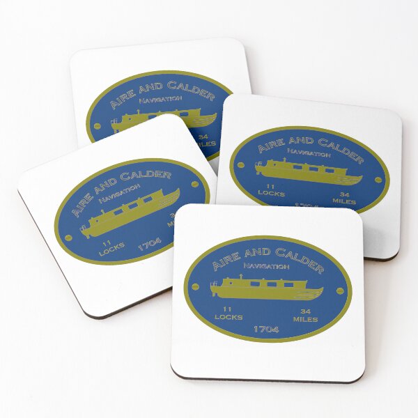 Item preview, Aire and Calder Brass on blue designed and sold by canal-arts.