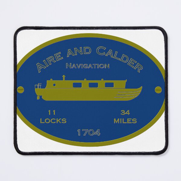 Item preview, Aire and Calder Brass on blue designed and sold by canal-arts.