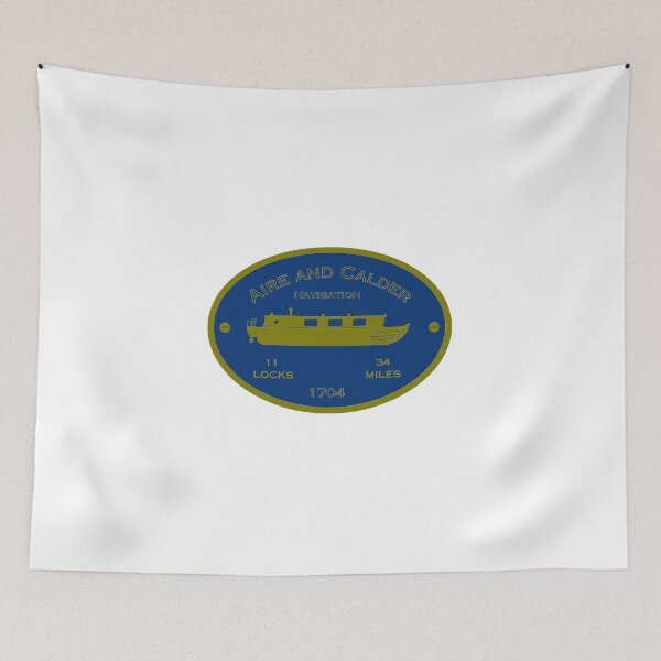 Item preview, Aire and Calder Brass on blue designed and sold by canal-arts.