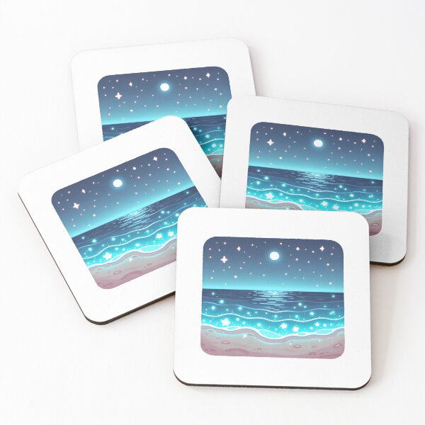 Item preview, Starry Night Sky Reflected in Ocean Waves designed and sold by UmbrellaStudio1.