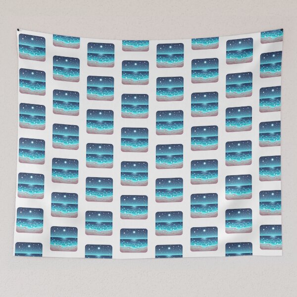 Item preview, Starry Night Sky Reflected in Ocean Waves designed and sold by UmbrellaStudio1.