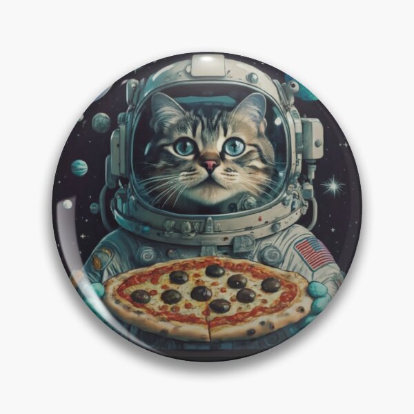Item preview, cat with pizza in space, yes please designed and sold by Mayaart83.