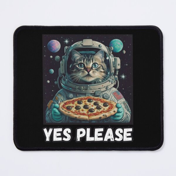 Item preview, cat with pizza in space, yes please designed and sold by Mayaart83.