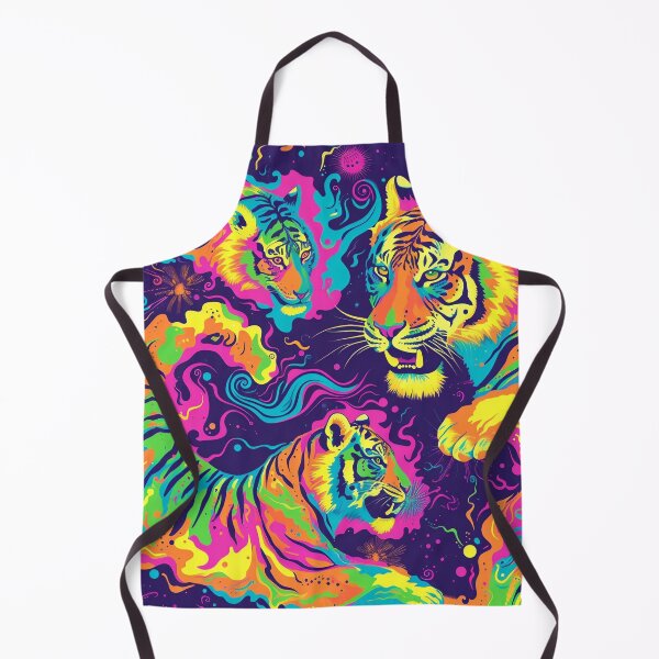 Item preview, Tiled Psychedelic Tiger Pattern designed and sold by dcrc.