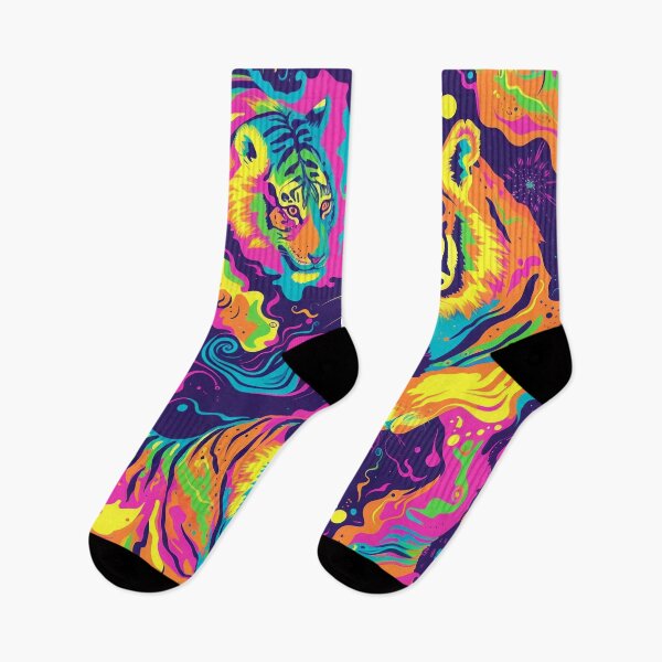 Item preview, Tiled Psychedelic Tiger Pattern designed and sold by dcrc.
