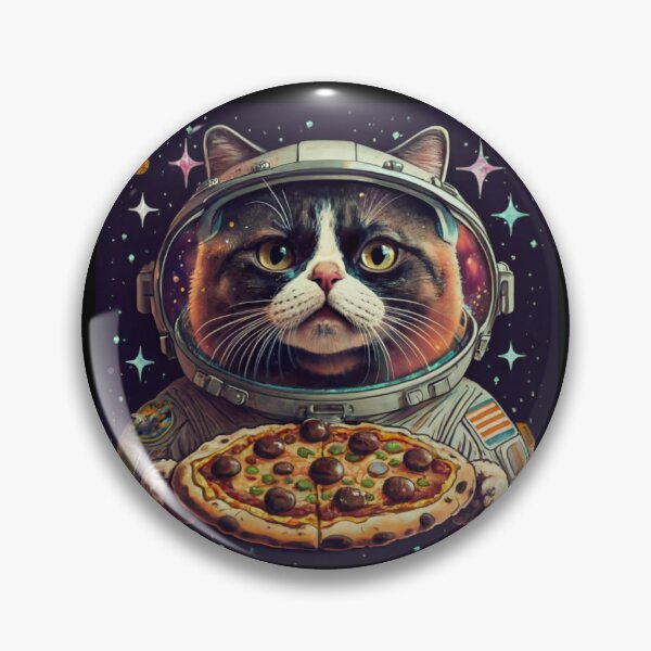 Item preview, cat with pizza in space, yes please designed and sold by Mayaart83.