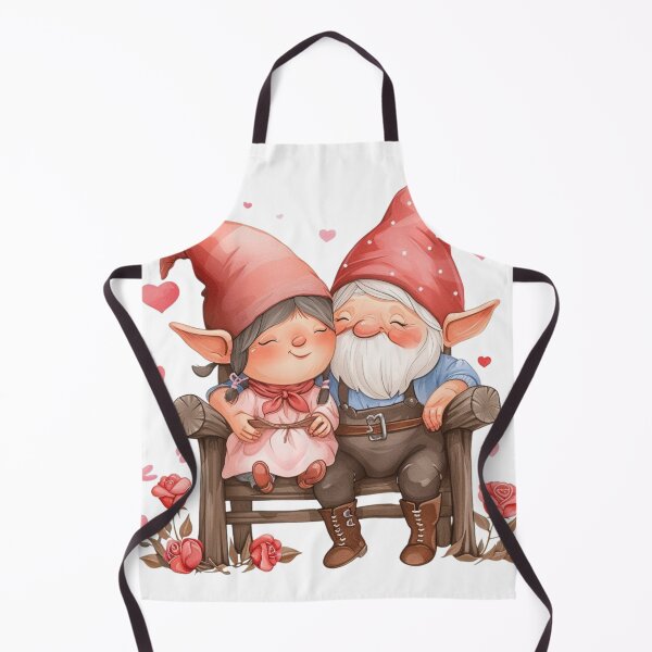 Item preview, Forever Yours: Love-themed Gnome Couple Art Print designed and sold by Pawimon.