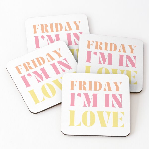 Item preview, Friday I'm In Love Orange Pink Yellow Text designed and sold by JeSuisAgnes.