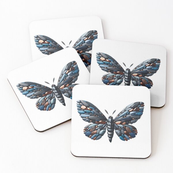 Item preview, Abyssal Aileron - Pebble Art Moth designed and sold by MachineDesigned.