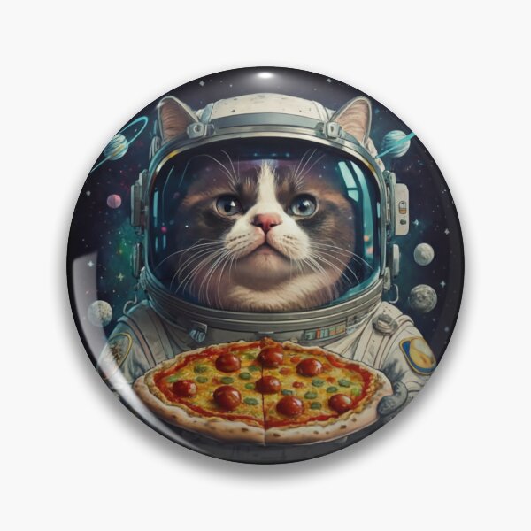 Item preview, funny cat with pizza in space, yes please designed and sold by Mayaart83.