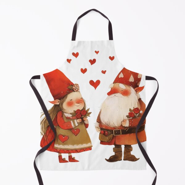 Item preview, Adorable Valentine's Gnome Couple romantic gnome pair designed and sold by Pawimon.