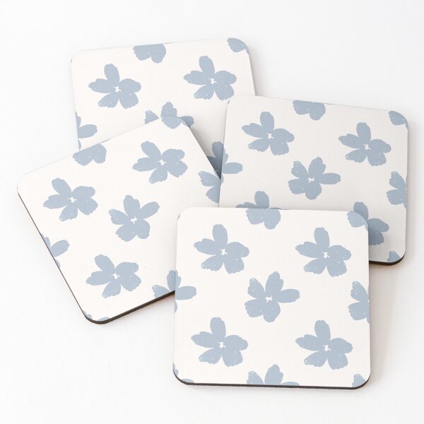 Item preview, Baby blue floral with speckled paint effect designed and sold by erinpixie.
