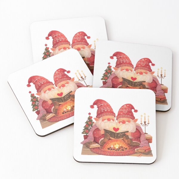 Item preview, Sweetheart gnome Whimsical gnome couple Heartwarming read a book designed and sold by Pawimon.