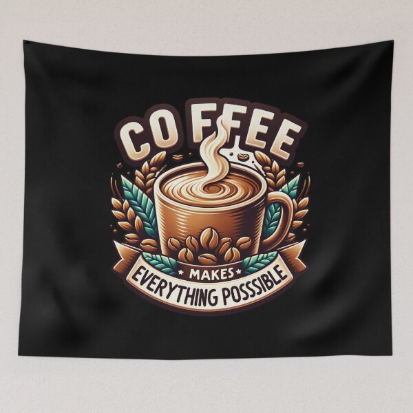 Item preview, Coffee makes everything possible - Coping with stress - Morning suck - The morning ritual - Worship coffee - The great wave of coffee - Black magic coffee designed and sold by JansenGS.