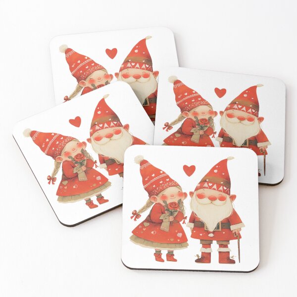 Item preview, Heartwarming gnome art Valentine Day gifts Lovey-dovey gnome duo designed and sold by Pawimon.