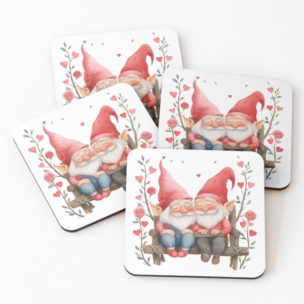Item preview, Adorable Gnome Couple Sweetheart Gnomes Whimsical Gnome Love designed and sold by Pawimon.
