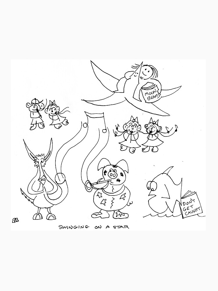 Thumbnail 7 of 7, Classic T-Shirt, Swinging on a Star designed and sold by bromfieldpen.