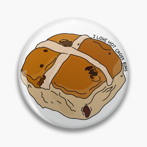 Item preview, I Love Hot Cross Buns designed and sold by PeachCatDesigns.