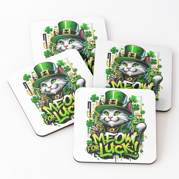 Item preview, Irish Charm Cat - Prosperity and Good Luck Feline Design designed and sold by ZbigArt.