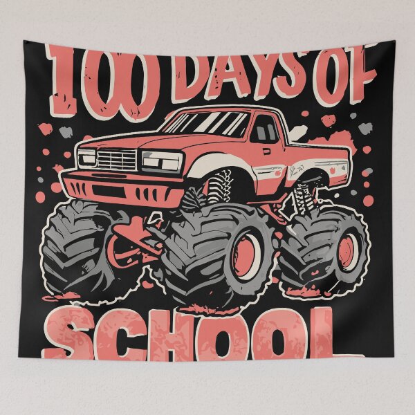 Item preview, 100 Days of School Monster Truck  designed and sold by QuantaPixel.