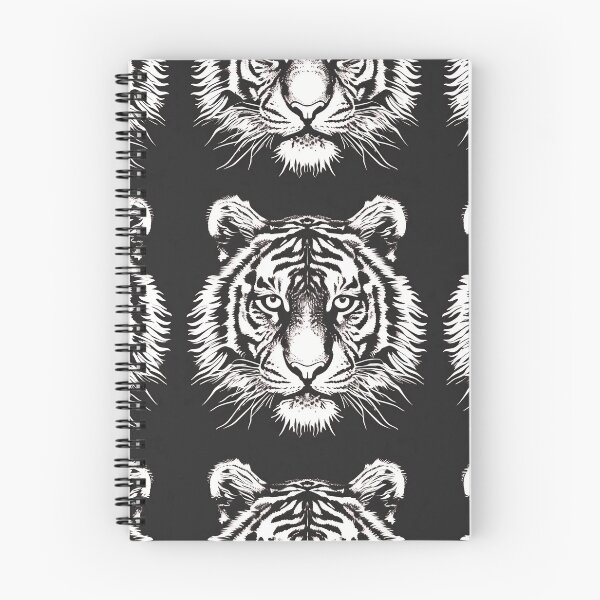 Item preview, Tiled Black and White Tiger Pattern designed and sold by dcrc.