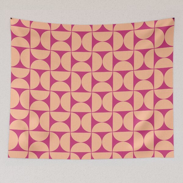Item preview, Mid-Century Modern Pattern No.73 Mini - Pink Yarrow and Peach Fuzz designed and sold by Zoltan Ratko.
