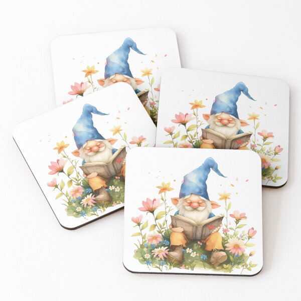 Item preview, Fun Loving Gnome Print Playful Gnome read a book Drawing  designed and sold by Pawimon.