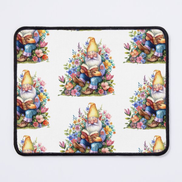 Item preview, Sunny Gnome Art Upbeat Gnome Print Lively Gnome read a book designed and sold by Pawimon.