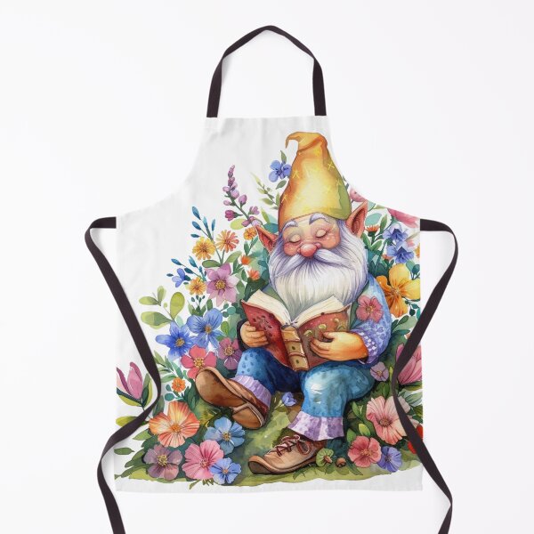 Item preview, Sunny Gnome Art Upbeat Gnome Print Lively Gnome read a book designed and sold by Pawimon.