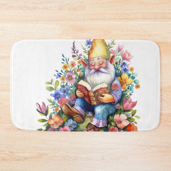 Item preview, Sunny Gnome Art Upbeat Gnome Print Lively Gnome read a book designed and sold by Pawimon.