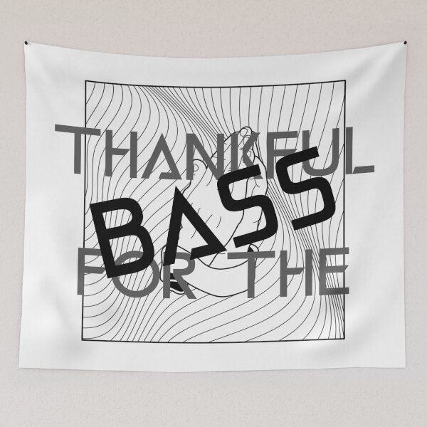 Item preview, THANKFUL FOR THE BASS designed and sold by Hardstyle-Tees.
