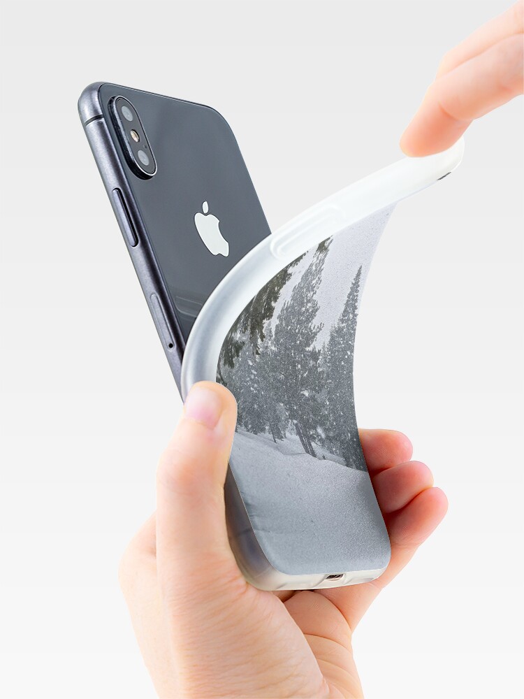 Alternate view of Snowstorm and Forest iPhone Case & Cover