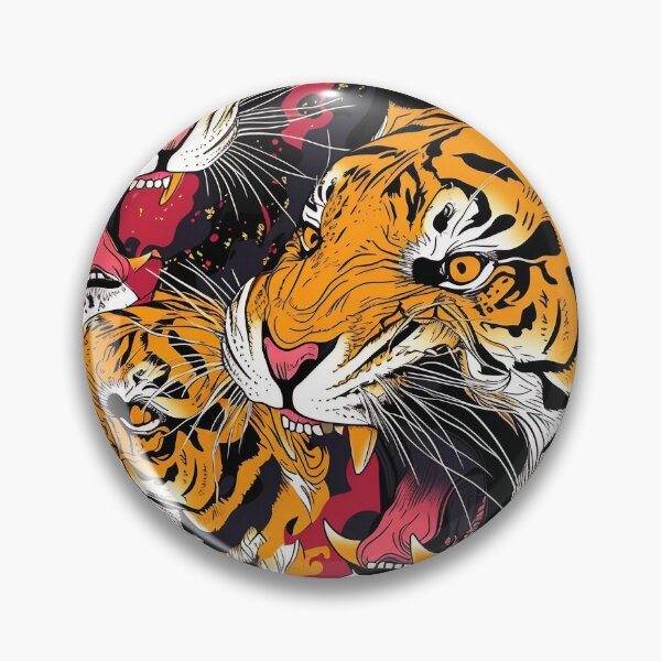 Item preview, Tiled Snarling Tiger Pattern designed and sold by dcrc.