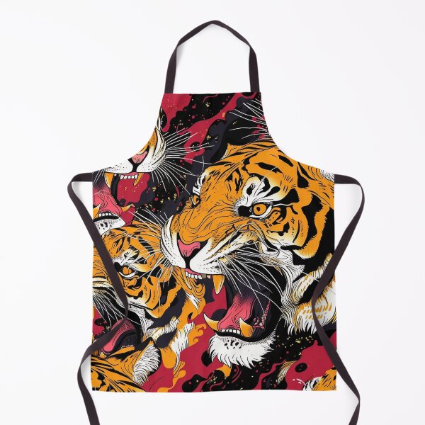 Item preview, Tiled Snarling Tiger Pattern designed and sold by dcrc.