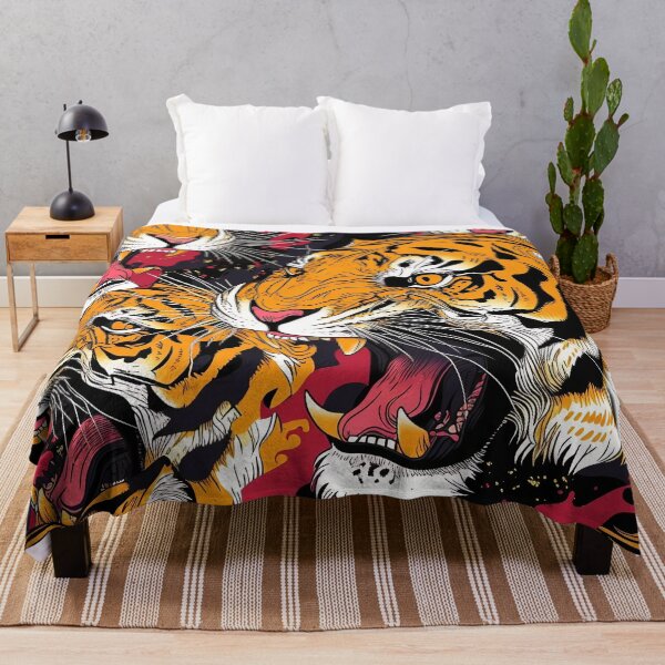 Item preview, Tiled Snarling Tiger Pattern designed and sold by dcrc.