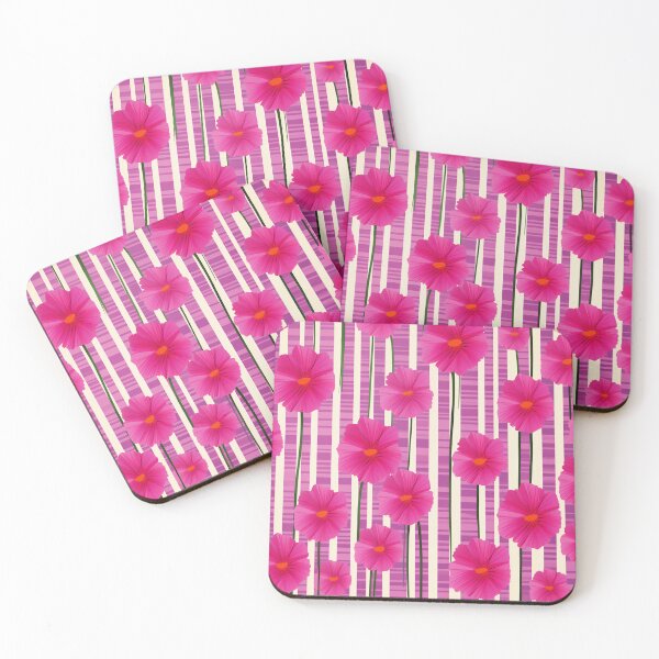 Item preview, Striped Pink Flower Magenta designed and sold by EnchantArtCo.