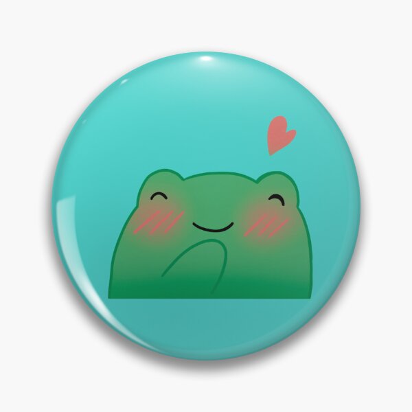 Item preview, Blushing Frog || Cute frog emote || Emoji || Sticker || Adorable || Animal || Silly  designed and sold by tomichuuu.