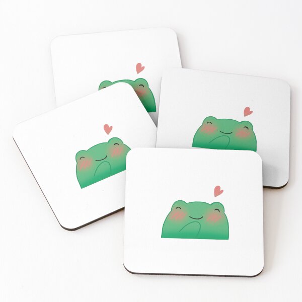 Item preview, Blushing Frog || Cute frog emote || Emoji || Sticker || Adorable || Animal || Silly  designed and sold by tomichuuu.