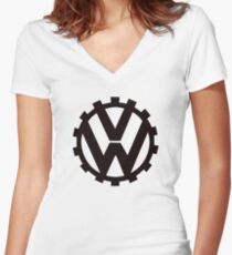 VW Volkswagen pre world war 2 vw emblem Women's Fitted V-Neck T-Shirt
