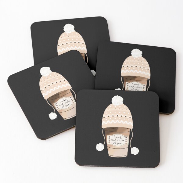 Item preview, I Drink Iced Coffee All Year Winter Hat designed and sold by SunandShade.