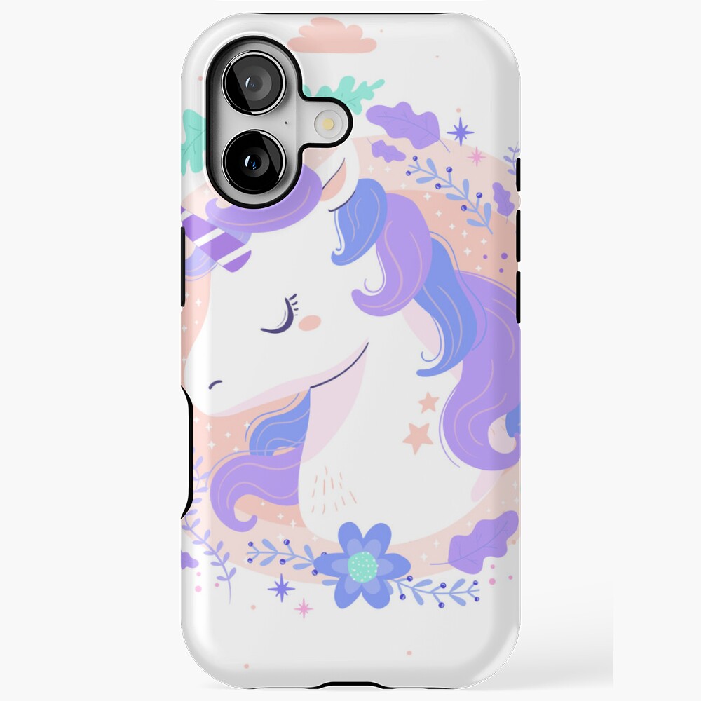 Peaceful Unicorn iPhone Tough Case - unicorn fantasy design by HackerLooks