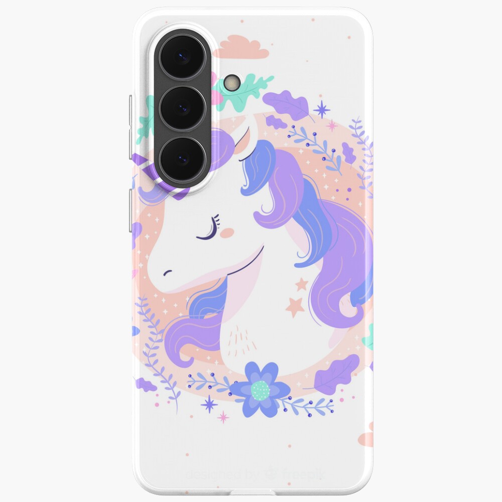 Peaceful Unicorn Samsung Galaxy Soft Case - unicorn fantasy design by HackerLooks