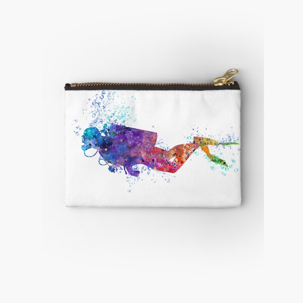 Item preview, Scuba Diver Watercolor Painting designed and sold by LotusGifts.