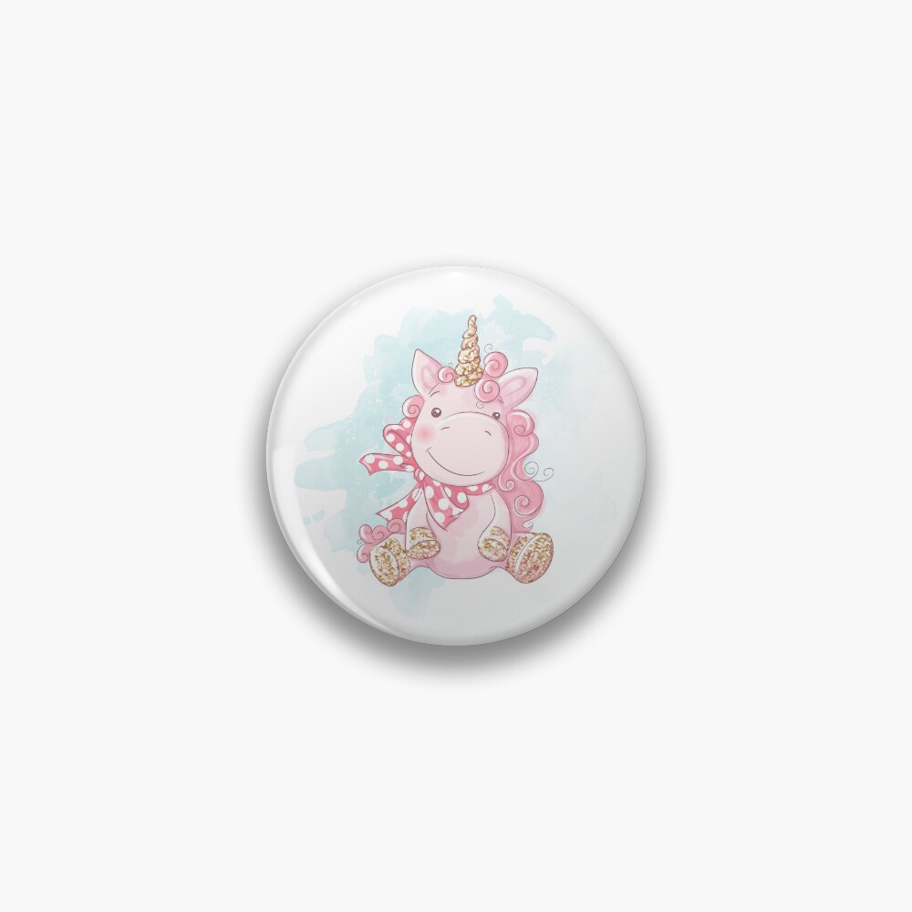 Cute Unicorn Pin - unicorn fantasy design by HackerLooks