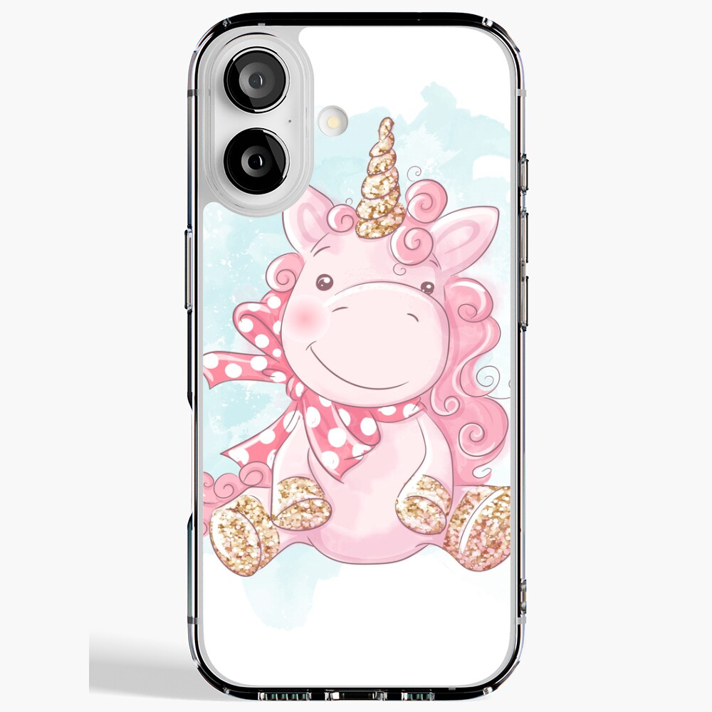 Cute Unicorn iPhone Soft Case - unicorn fantasy design by HackerLooks